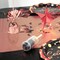 12 Piece Metallic Plastic Wrapped Pink Rose Gold Balloon Holder Weights Table Centerpiece For Wedding, Valentine's Day, Birthday Party Decorations And Supplies, 5" x 2.25"